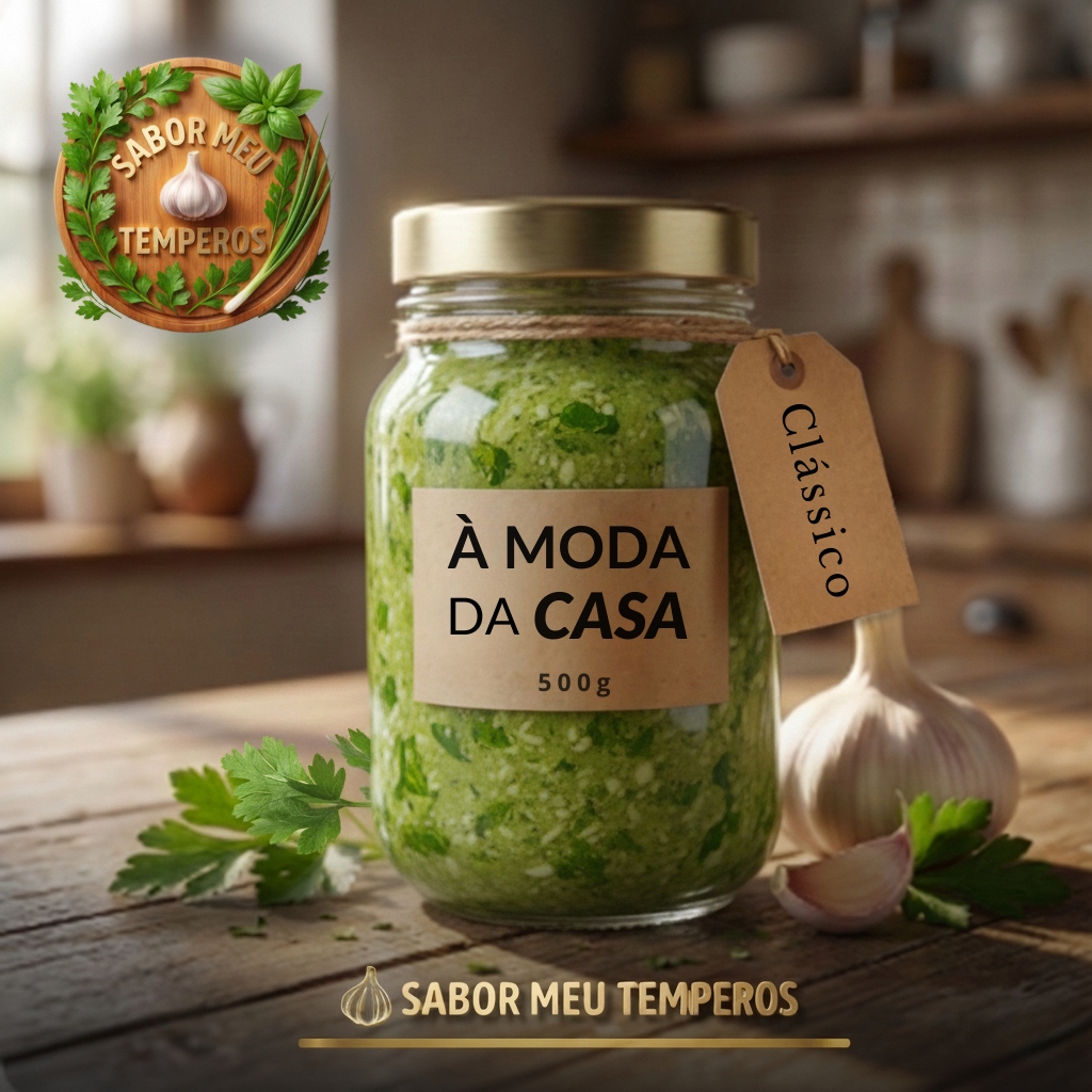 Pote de vidro com À Moda da Casa 500g